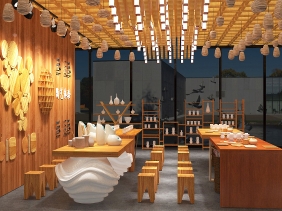汨罗陶艺餐具展厅设计
